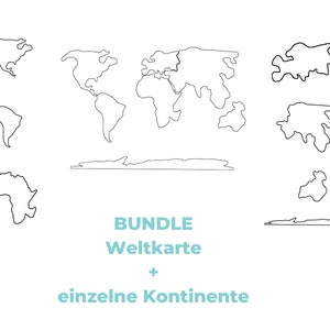 Weltkarte & Einzel Kontinente SVG PDF Jpg Png Download Kontinente Kinder-Edition, Kindergeburtstag Spiele Idee Reise, Geografie für Kinder