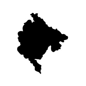 Outline Montenegro Magnet, Montenegro Fridge Magnet, Writeable Magnet Montenegro Outline, Geography Education Material