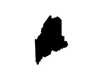 Esquema Imán de Maine, Imán de nevera Maine, Imán grabable Esquema de Maine, Material didáctico Geografía