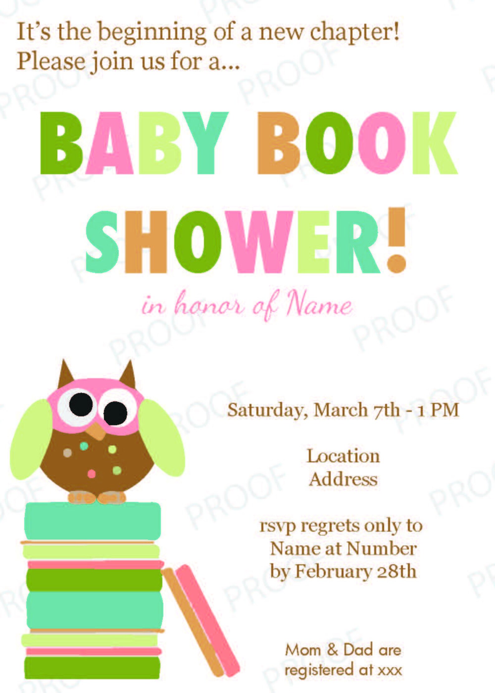 Baby Shower Invitation Book Theme Etsy