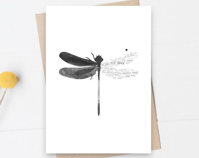 Dragonfly Postcard Set of 2, Spring Postcard, Mother's Day Postcard