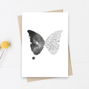Juego de postales de mariposa de 2, postal de primavera, postal del Día de la Madre