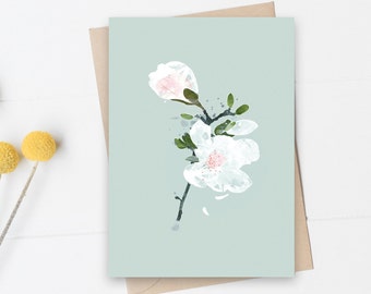 Magnolia Flower Postcard Set of 2, Spring Postcard, Mother's Day Postcard