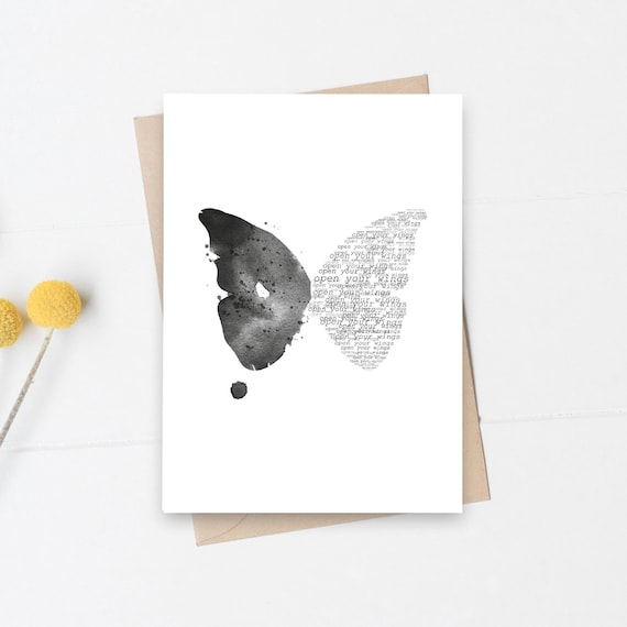 Butterfly Postcard Set of 2, Spring Postcard, Mother's Day Postcard
