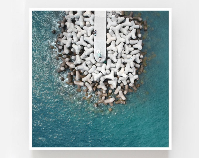 Madeira Funchal drone photography art print, aerial photo print, drone photography