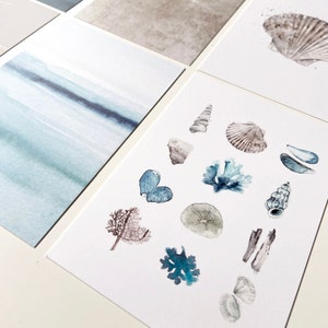 6-er Postkarten Set, Meer Ocean Postkarten, Sommer Postkarten, Natur Postkarten Bild 3