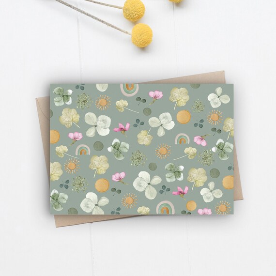 Flowers Postcard Set of 2, Spring Postcard, Mother's Day Postcard