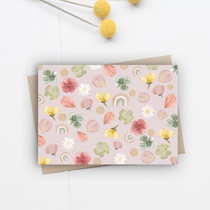 Set di cartoline di fiori estivi di 2, cartolina di primavera, cartolina della festa della mamma