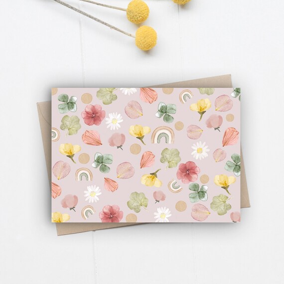 Summer Flowers Postcard Set of 2, Spring Postcard, Mother's Day Postcard