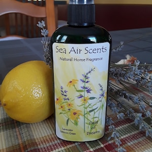 Field of Dreams - Lemongrass and Lavender - Sea Air Scents - Natural Room Spray - Air Freshener - Maine Made - Stocking Stuffer - Maine gift