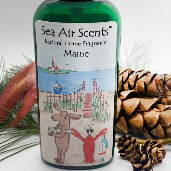 Maine - Natural Balsam and Pine Room Spray, Evergreen Air Freshener, Maine Christmas Gift, Holiday Scent, Xmas Tree Fragrance, Essential Oil