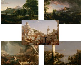 Thomas Cole - Course of Empire - Complete Set - 5 Art Prints - 11x17