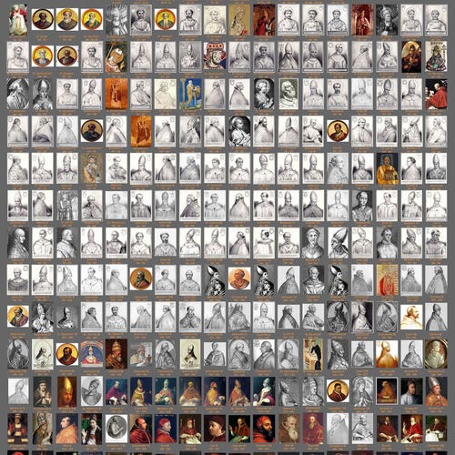 Poster du pape - Les 267 papes de Pierre au pape Léon XIV (24 x 36)