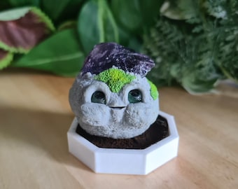 Scultura artistica in argilla polimerica figurine carine decorazione kawaii creatura fantasy scrivania amico amico personaggio adorabile regalo rock cottagecore