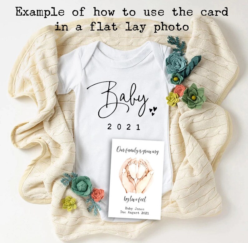 Download Baby Announcement Postcard Flatlay Prop Single Sided Pregnancy Announcement Print Envelope No More Silent Nights Not Folded Paper Paper Party Supplies Kromasol Com