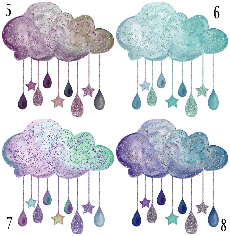 Cloud Name Print Nursery Wall Art Nursery Print Baby - Etsy