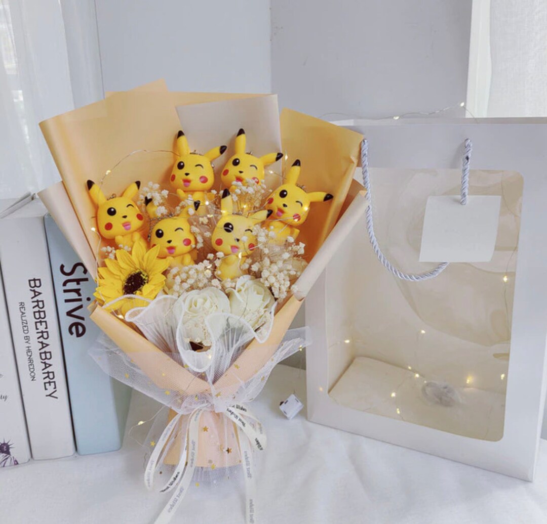 Pikachu Flowers Bouquet - Etsy