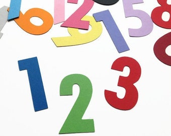 2 Inch Numbers, Die Cut Shapes, 0 to 9 Cardstock Paper Numbers for Banners, Scrapbook, Classroom & Children Activities