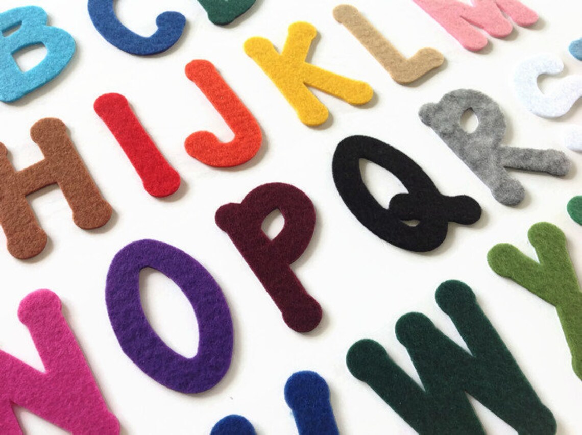Adhesive Backed Felt Letters Peel and Stick Die Cut Alphabet Etsy