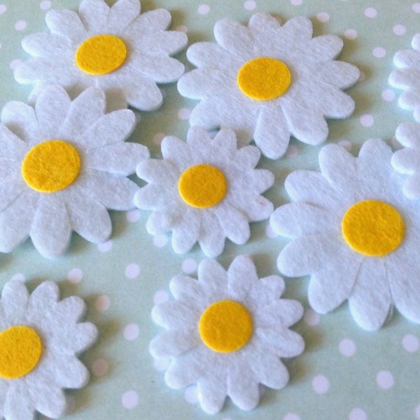 Felt Daisies, Die Cut Flowers for Quiet Books, DYI projects, Scrapbooking, Decorations, and Craft Projects