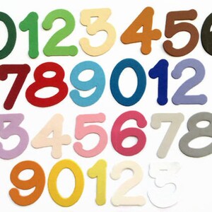 Die Cut Numbers, High Quality Cardstock Paper Shapes for Cardmaking, Scrapbooking & Paper Decorations, Pack of 30 0-9 Numbers image 3