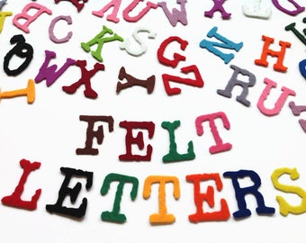 Felt Letters 1 Inch, 2 Alphabets - 52 Pieces, Die Cut Capital Letters for Crafting, Sewing, Quiet Books & Educational Activities