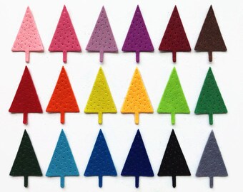 Felt Tree Die Cut, Christmas Tree Decoration, Holiday and Christmas Party Die Cut Shapes, Kids Crafts Supplies