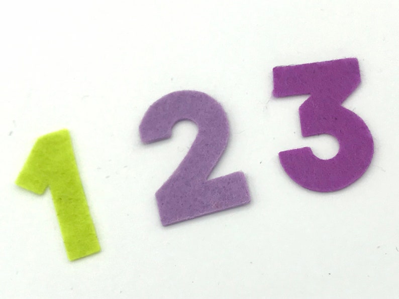 Felt Die Cut Numbers 1 1/4 Inch Number Cut Outs for Crafting Etsy UK