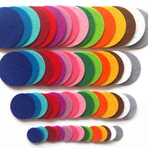 Self-adhesive Felt Circles 1-1/2 Inch Sticky Variety Pack of 50