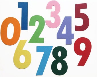 6" Cardstock Paper Numbers, Large Paper Die Cut Numbers for Wall Decor, Classroom Activities, Wedding and Party Decorations, Table Numbers