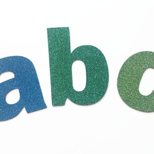 Lettres scintillantes de 9 pouces, lettres découpées en papier cartonné, décorations de mariage, de mur et de fête, bannières et projets d'artisanat