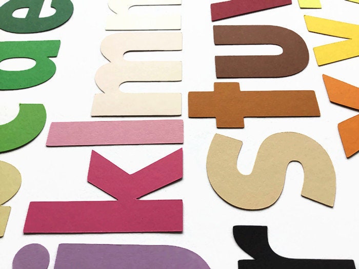 3 Inch Cardstock Paper Letters Full Alphabet 26 Lowercase Etsy