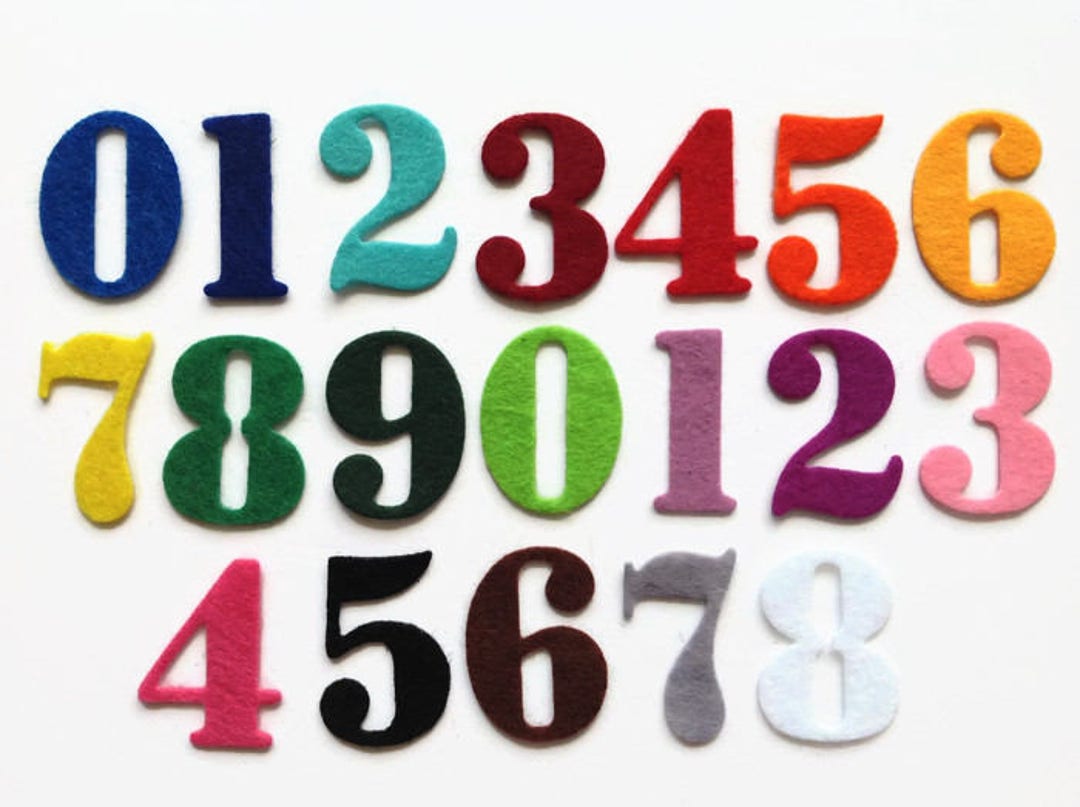 Felt Numbers Die Cut, Felt Cut Outs for Crafting & Sewing, Felt Shapes