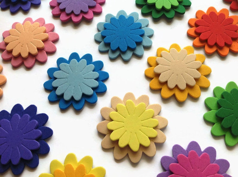 Die Cuts Stickers Selfadhesive Craft Foam Flower EVA Foam Etsy UK