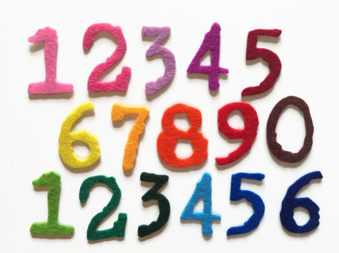 1 Inch Felt Numbers Felt Die Cut Numbers for Crafting & Etsy