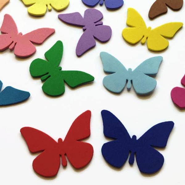 Pegatina de mariposa, cortes de espuma de EVA autoadhesivos, corte de forma de espuma EVA, apliques de espuma creativa para niños y proyectos artesanales en colores vibrantes