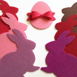 Große Osterhase Applikation aus Filz, Filzapplikation für Wimpelketten, Girlanden und andere Näh- und DIY-Projekte