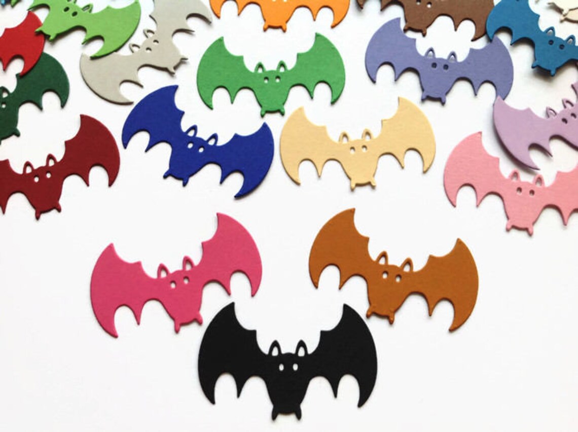 Bat Die Cut Decorative Cardstock Paper Bats Halloween Spooky - Etsy