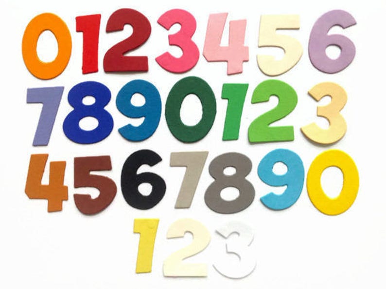 Die Cut Numbers Cardstock Paper Die Cuts for Crafting & Etsy