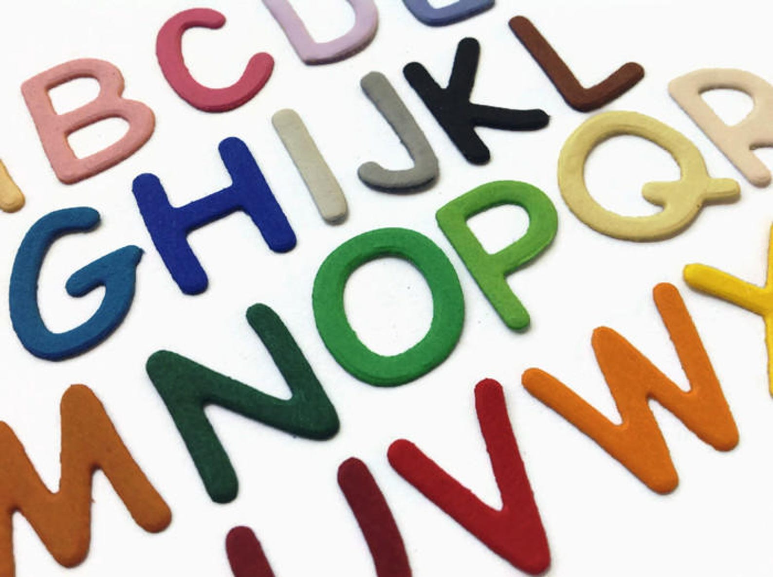 Cute Cardstock Paper Letters Uppercase Die Cut Alphabet Set Etsy