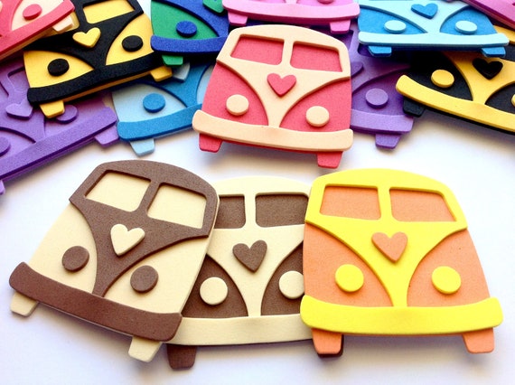 Foam Stickers, Campervan Die Cut, Self-adhesive EVA Fun Foam for