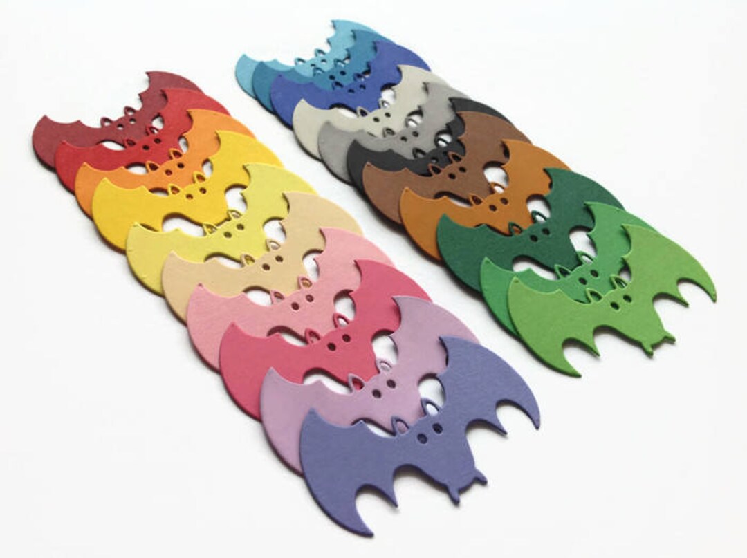 Bat Die Cut, Decorative Cardstock Paper Bats, Halloween Spooky Shapes