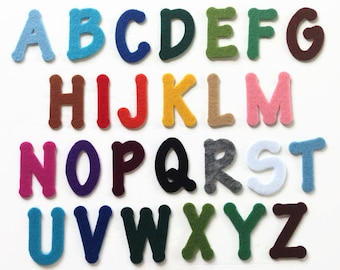 Stick on Letters, Adhesive Backed Felt Letters, Peel and Stick Die Cut Alphabet, 2 Inch Sticky Capital Letters for Educational Activities