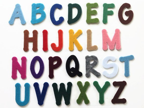 Stick on Letters, Adhesive Backed Felt Letters, Peel and Stick Die Cut  Alphabet, 2 Inch Sticky Capital Letters for Educational Activities 