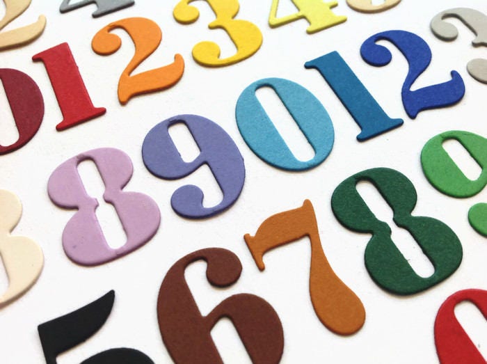 Die Cut Numbers Cardstock Paper Die Cuts for Crafting & Etsy UK