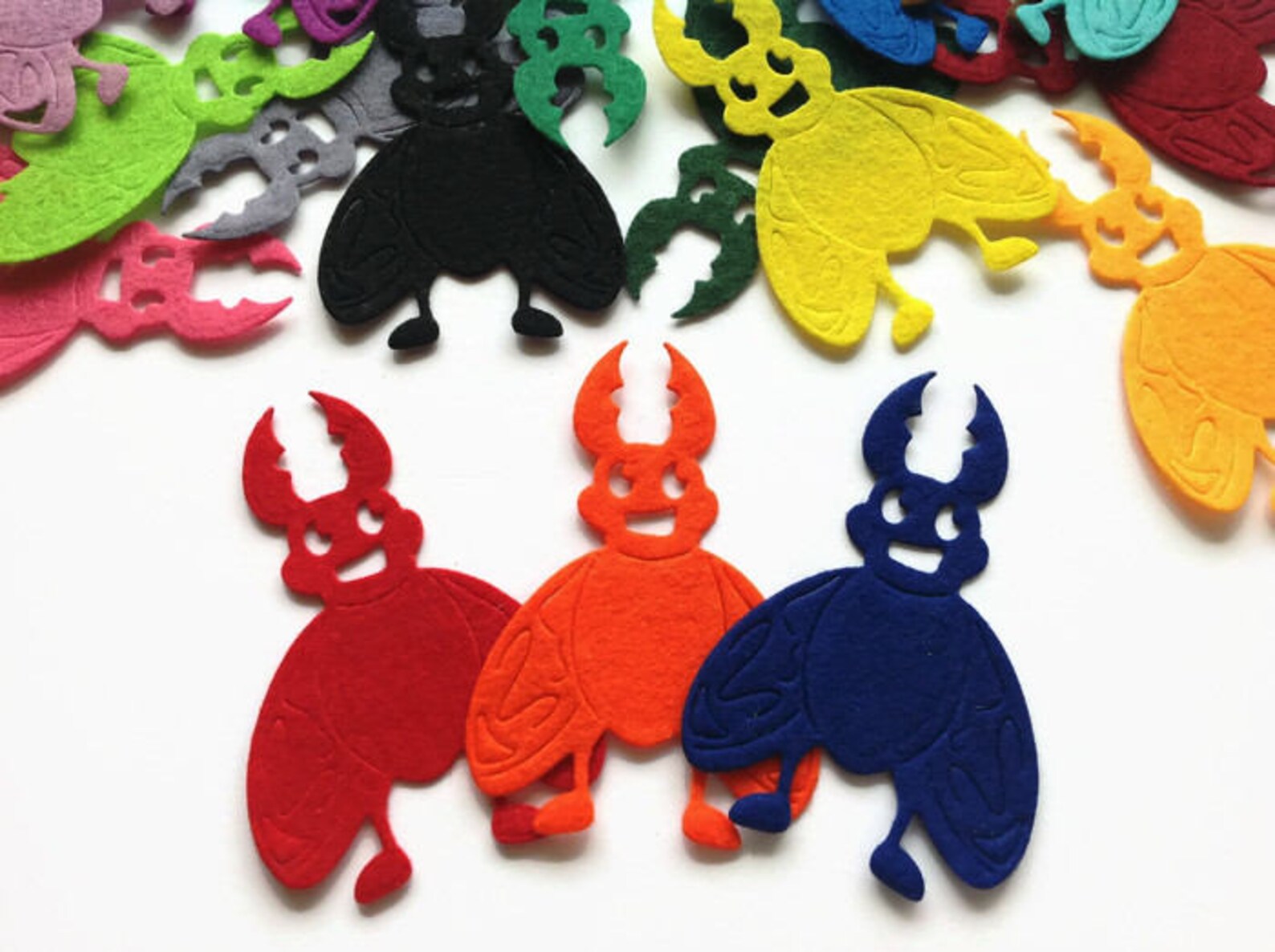 Scarab Beetle Die Cut Felt Insect Applique Shape for Sewing Etsy