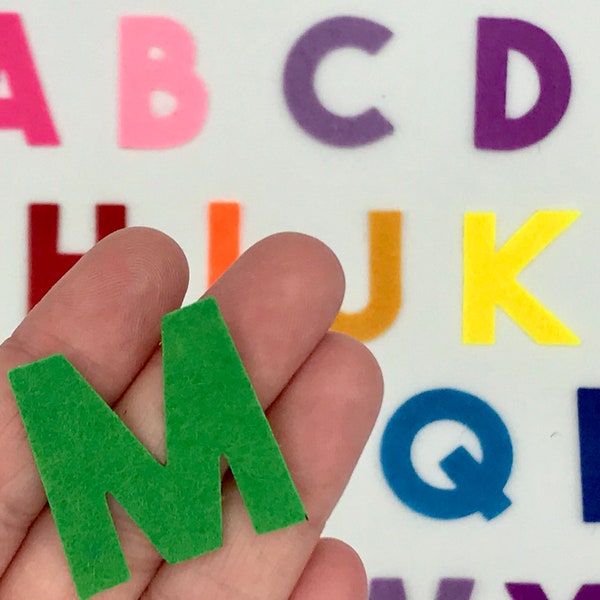 Felt Alphabet Letters, 1 1/4 Inch Uppercase Letters, Felt Cut Outs for Crafting, Sewing, Flannel Boards, Homeschooling and School Projects