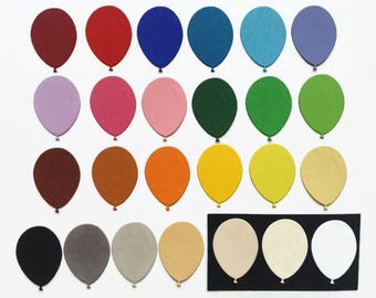 Balloon Die Cuts in High Quality Cardstock Paper - 3 Inches, Colourful Balloons for Cardmaking, Scrapbooking and Table  Decorations