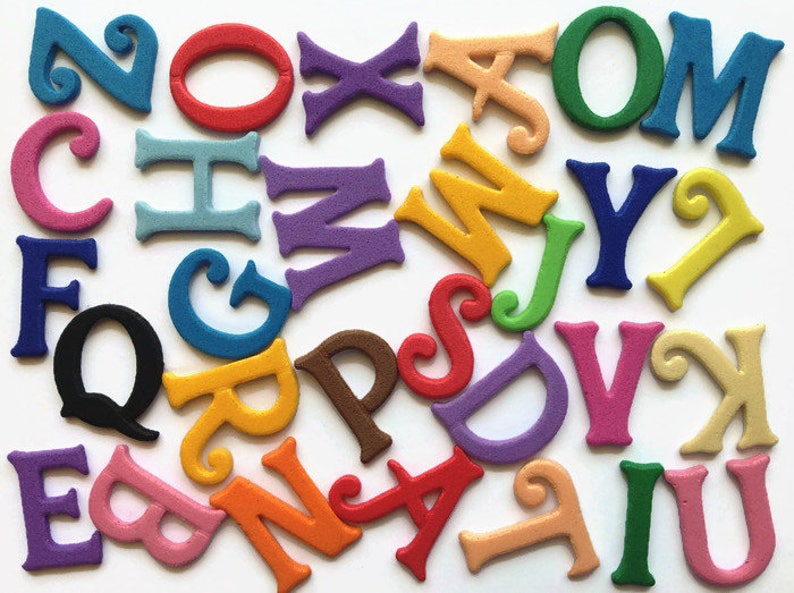 Fun Foam Die Cut Letters EVA Foam Sticker Alphabet Etsy