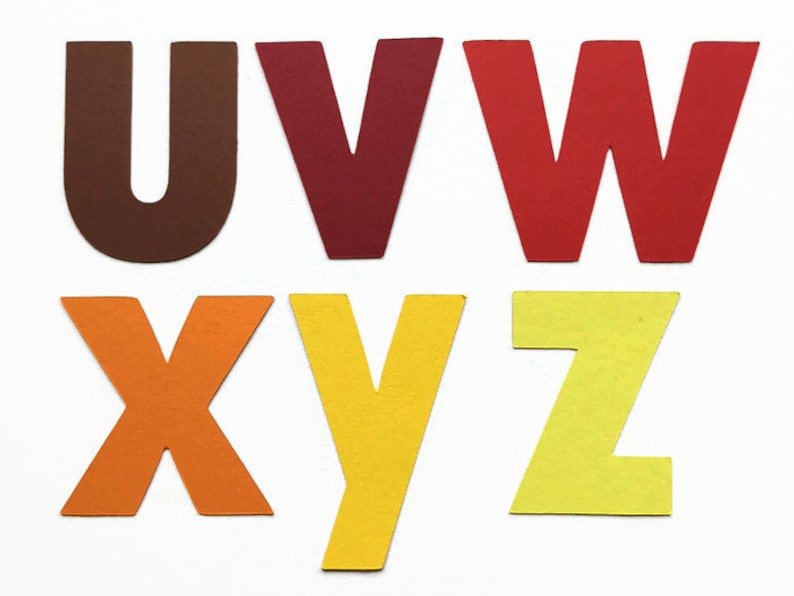 4 Inch Die Cut Letters Cardstock Paper Lowercase Alphabet 26 Etsy